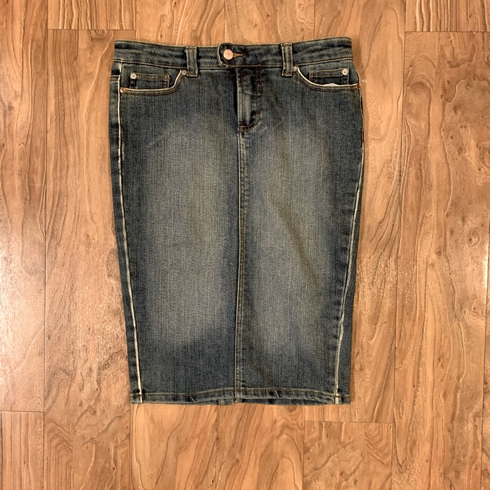 Jean pencil skirt